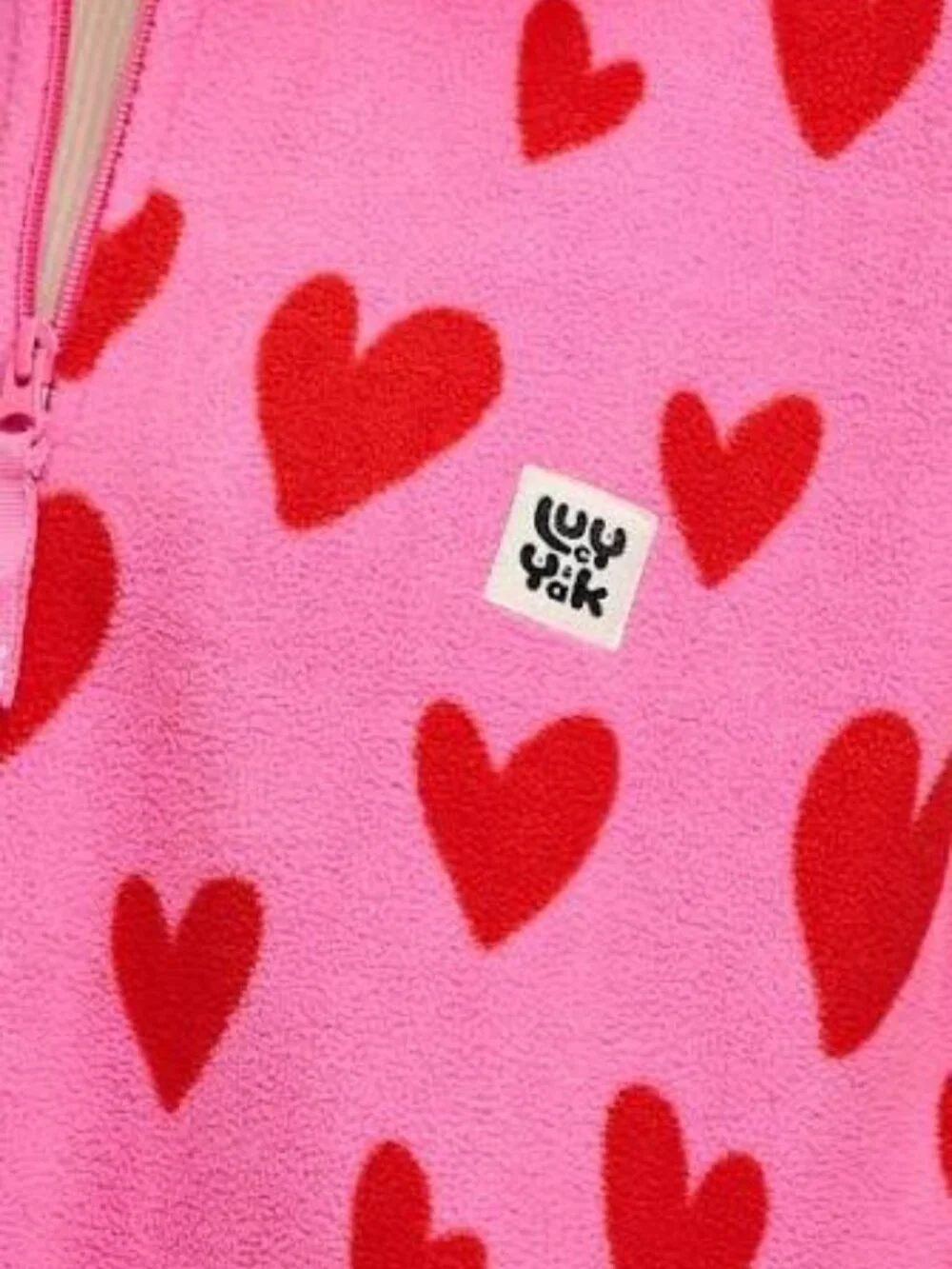 Lucy & Yak Stevie Polar Fleece in Cupid Print S (UK 8-10)